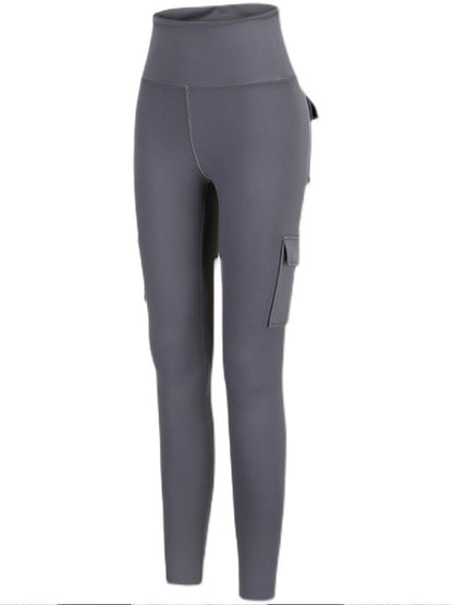 High Waist Design Yoga Pants with Pocket Support Fitness Activities