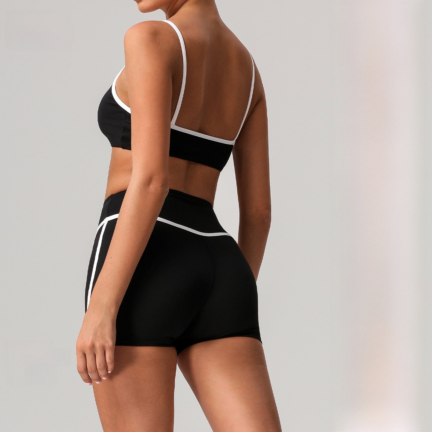 High-waist design running fitness Quick-dry yoga outfits Bra and shorts or Bra and pants set