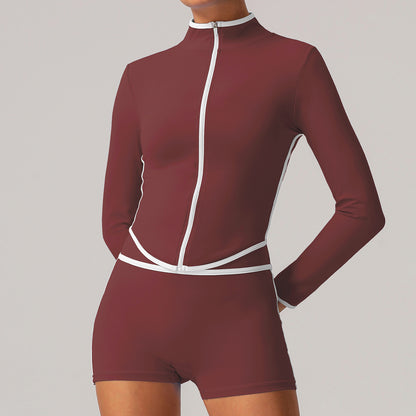 High-waist design running fitness Quick-dry yoga outfits Bra and shorts or Bra and pants set