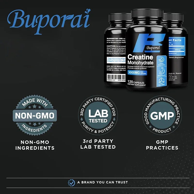 Creatine Monohydrate - Improves Energy and Endurance, Increases Muscle Mass, and Athletic Performance