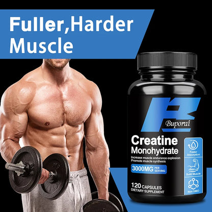 Creatine Monohydrate - Improves Energy and Endurance, Increases Muscle Mass, and Athletic Performance